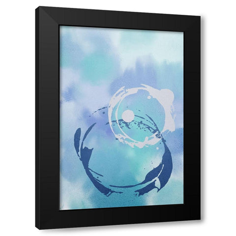 Sea Blues Black Modern Wood Framed Art Print with Double Matting by Kimberly, Allen