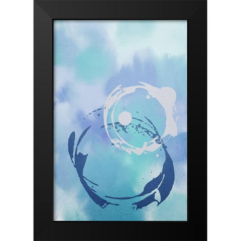 Sea Blues Black Modern Wood Framed Art Print by Kimberly, Allen
