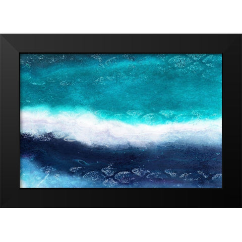 Layers Black Modern Wood Framed Art Print by Kimberly, Allen
