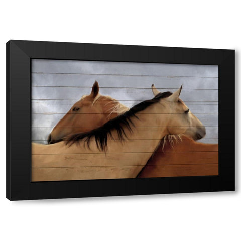 Together Black Modern Wood Framed Art Print with Double Matting by Kimberly, Allen