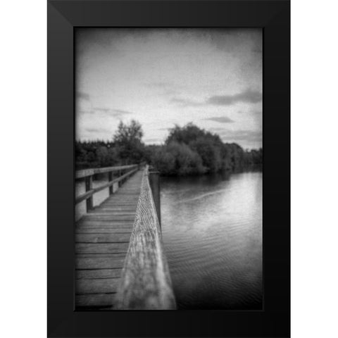 Over the Lake Black Modern Wood Framed Art Print by Kimberly, Allen