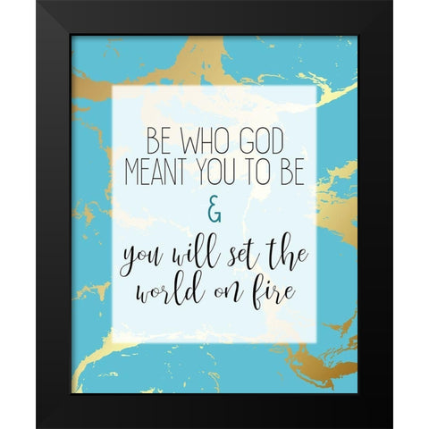 Set The World Black Modern Wood Framed Art Print by Kimberly, Allen
