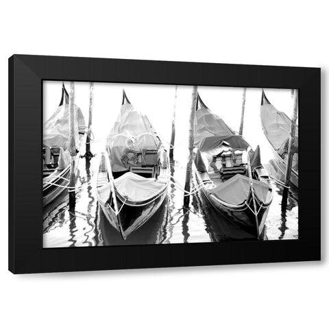 Venice Canal Black Modern Wood Framed Art Print by Kimberly, Allen