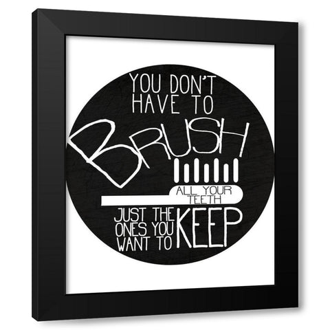 Brush Black Modern Wood Framed Art Print by Kimberly, Allen