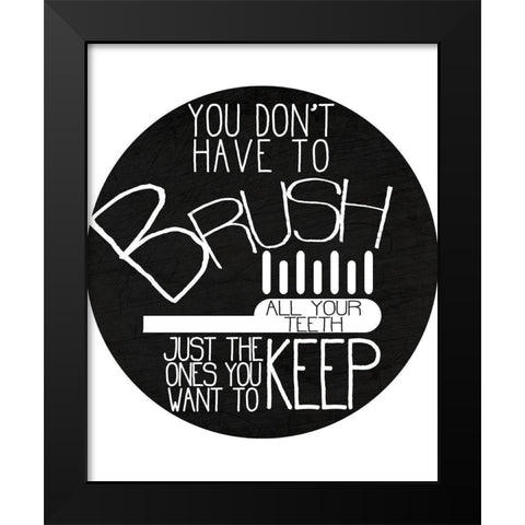 Brush Black Modern Wood Framed Art Print by Kimberly, Allen