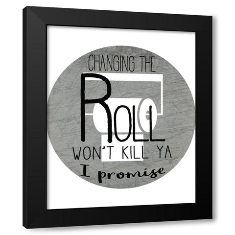 The Roll Black Modern Wood Framed Art Print by Kimberly, Allen