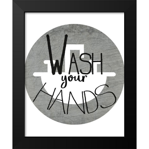 Wash Black Modern Wood Framed Art Print by Kimberly, Allen