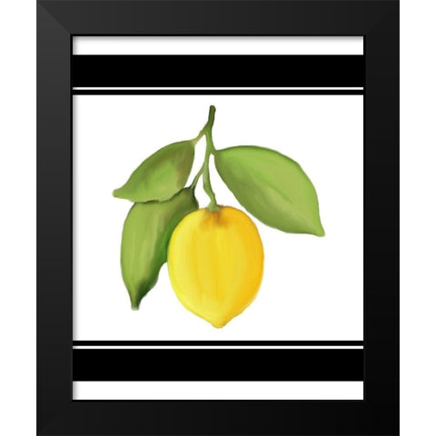 Fresh Lemons 2 Black Modern Wood Framed Art Print by Kimberly, Allen