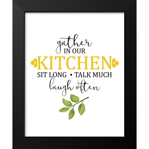 Fresh Lemons 3 Black Modern Wood Framed Art Print by Kimberly, Allen