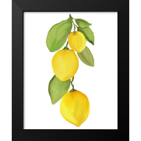 Fresh Lemons 4 Black Modern Wood Framed Art Print by Kimberly, Allen