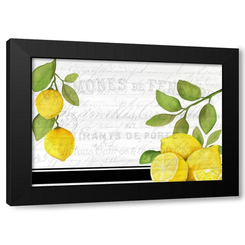 Fresh Lemons 7 Black Modern Wood Framed Art Print by Kimberly, Allen