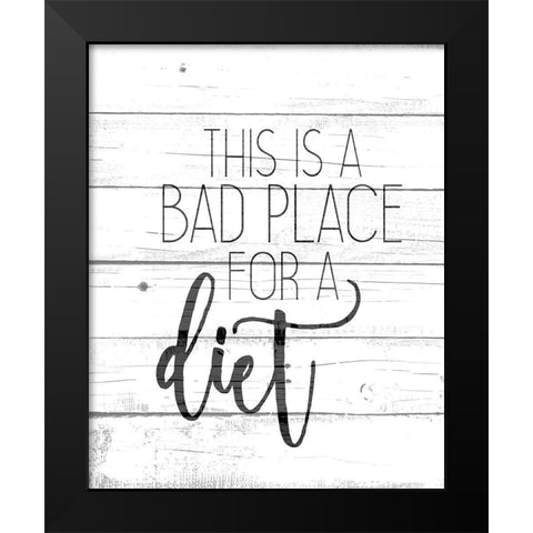 Diet Black Modern Wood Framed Art Print by Kimberly, Allen
