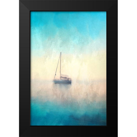 Ombre Sailing Black Modern Wood Framed Art Print by Kimberly, Allen
