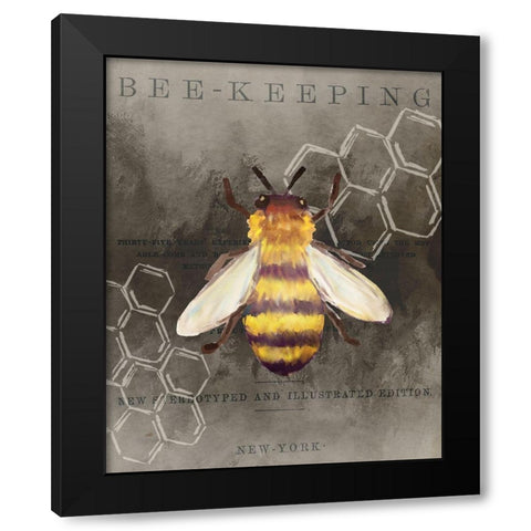 Bee Charmer 1 Black Modern Wood Framed Art Print by Allen, Kimberly