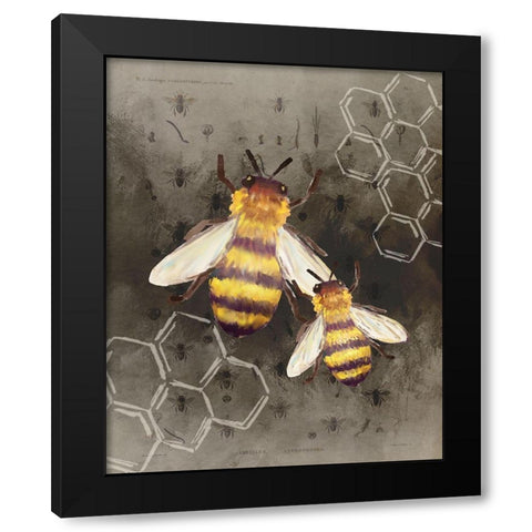 Bee Charmer 2 Black Modern Wood Framed Art Print by Allen, Kimberly