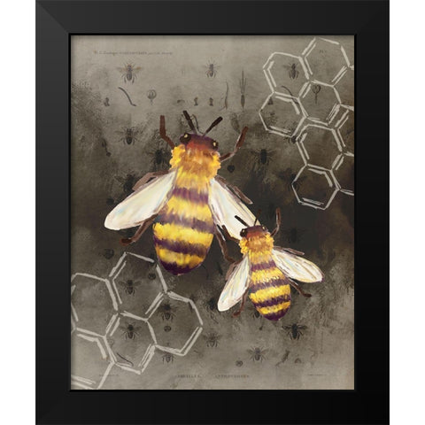 Bee Charmer 2 Black Modern Wood Framed Art Print by Allen, Kimberly