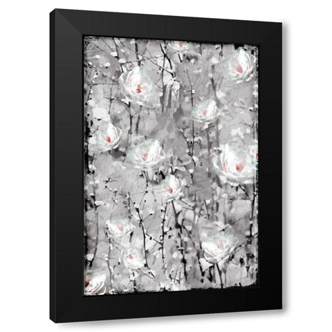 Blooming in White Black Modern Wood Framed Art Print by Allen, Kimberly