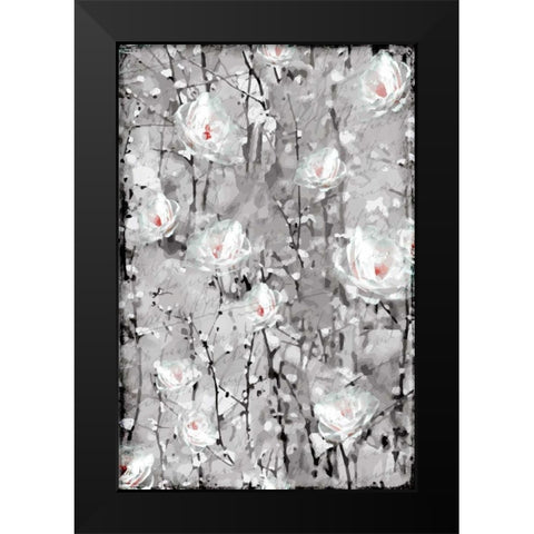 Blooming in White Black Modern Wood Framed Art Print by Allen, Kimberly