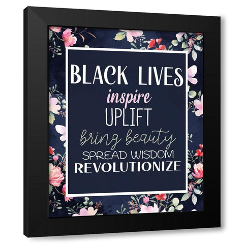Inspire 2 Black Modern Wood Framed Art Print with Double Matting by Allen, Kimberly