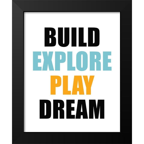 Build 2 Black Modern Wood Framed Art Print by Allen, Kimberly