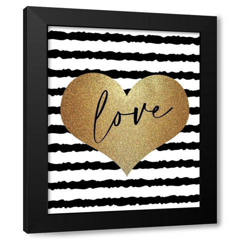 Couture Love 2 Black Modern Wood Framed Art Print with Double Matting by Allen, Kimberly