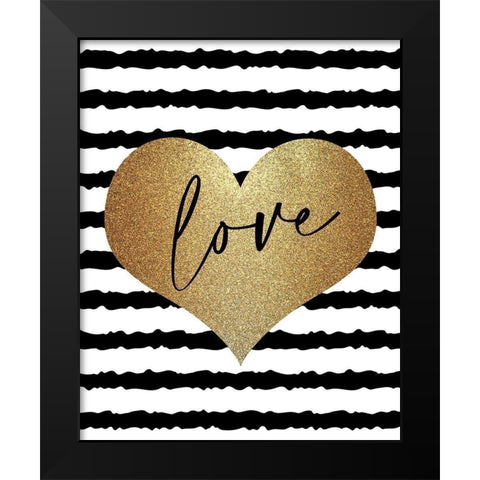 Couture Love 2 Black Modern Wood Framed Art Print by Allen, Kimberly