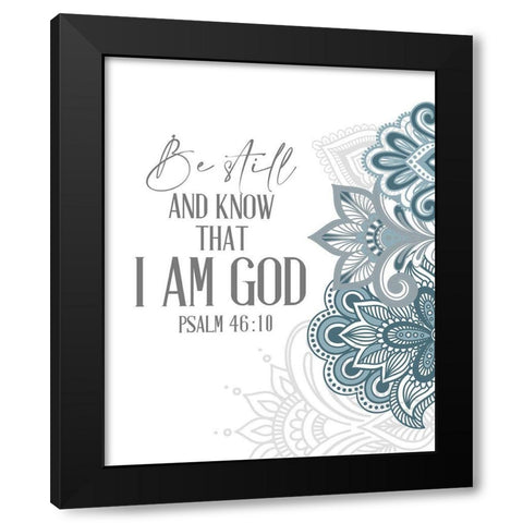 Be Still Henna Black Modern Wood Framed Art Print by Allen, Kimberly