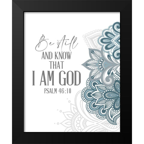 Be Still Henna Black Modern Wood Framed Art Print by Allen, Kimberly