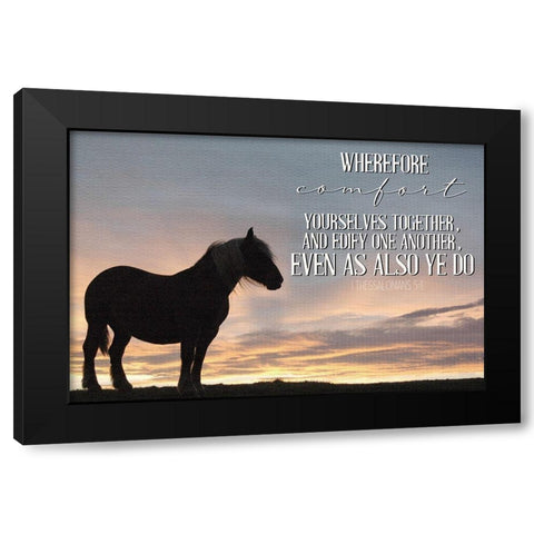 Comfort Black Modern Wood Framed Art Print by Allen, Kimberly