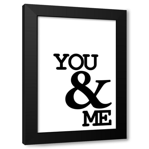 You and Me Black Modern Wood Framed Art Print by Allen, Kimberly