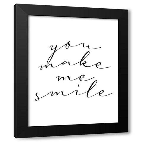 You Make Me Smile Black Modern Wood Framed Art Print by Allen, Kimberly