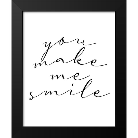 You Make Me Smile Black Modern Wood Framed Art Print by Allen, Kimberly