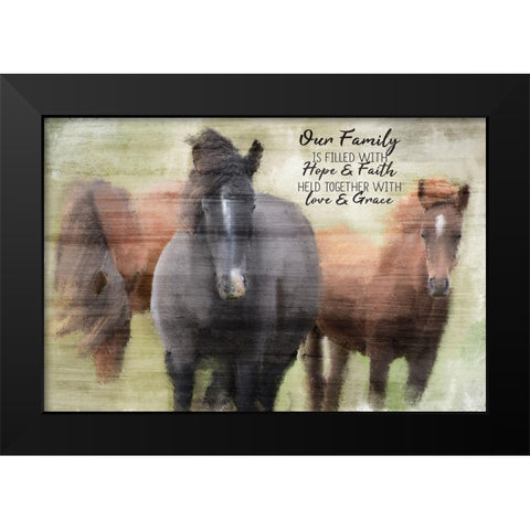 Our Family Black Modern Wood Framed Art Print by Allen, Kimberly