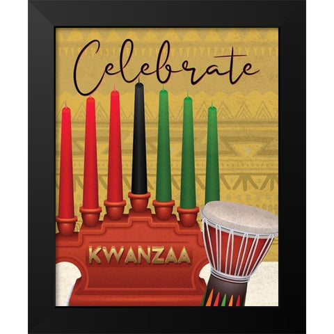 Celebrate Black Modern Wood Framed Art Print by Allen, Kimberly