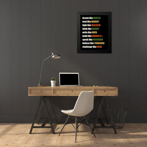Like Black Modern Wood Framed Art Print by Allen, Kimberly