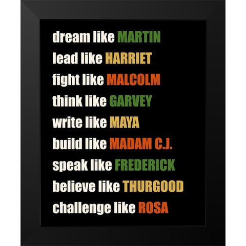 Like Black Modern Wood Framed Art Print by Allen, Kimberly