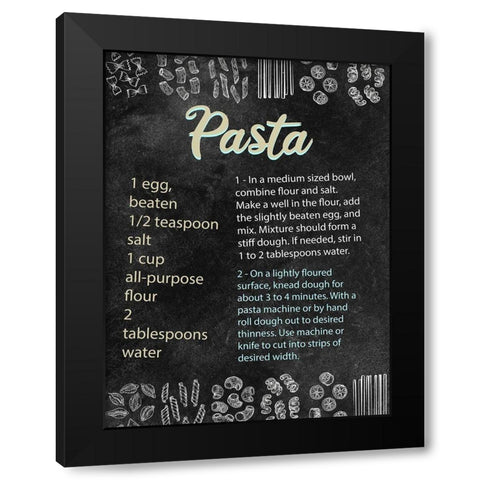 Pasta Black Modern Wood Framed Art Print by Allen, Kimberly