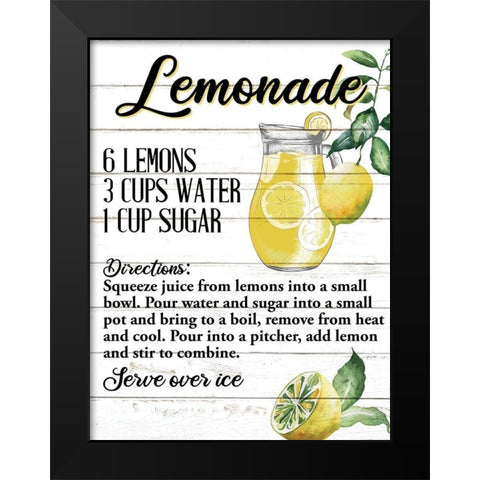 Lemonade Black Modern Wood Framed Art Print by Allen, Kimberly