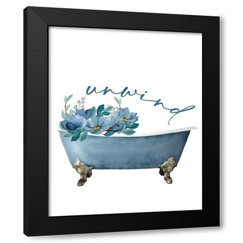 French Blue 1 Black Modern Wood Framed Art Print with Double Matting by Allen, Kimberly