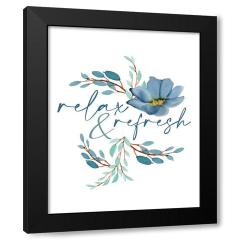French Blue 2 Black Modern Wood Framed Art Print with Double Matting by Allen, Kimberly