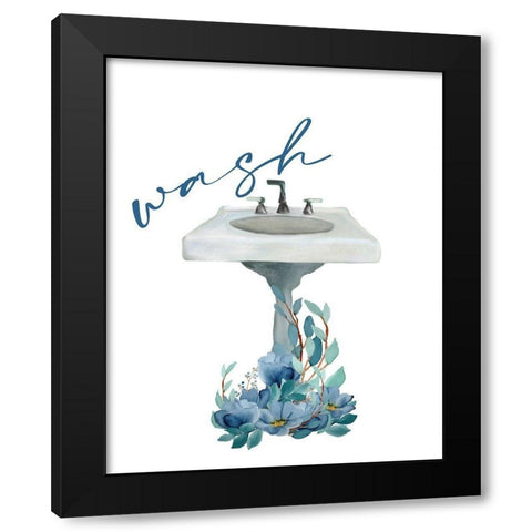 French Blue 3 Black Modern Wood Framed Art Print with Double Matting by Allen, Kimberly