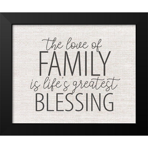 The Love Black Modern Wood Framed Art Print by Allen, Kimberly