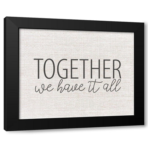 Together We Black Modern Wood Framed Art Print by Allen, Kimberly