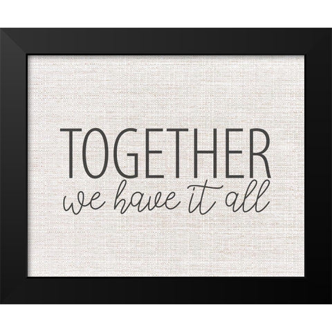 Together We Black Modern Wood Framed Art Print by Allen, Kimberly
