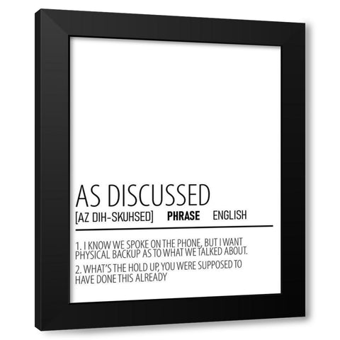 As Discussed Black Modern Wood Framed Art Print with Double Matting by Allen, Kimberly