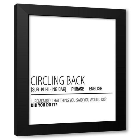 Circling Back Black Modern Wood Framed Art Print with Double Matting by Allen, Kimberly