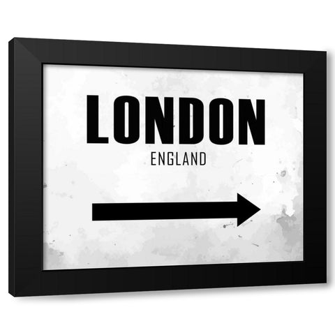 London Arrow Black Modern Wood Framed Art Print by Allen, Kimberly
