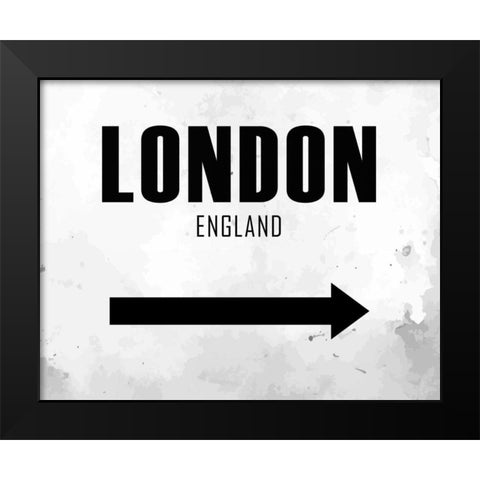 London Arrow Black Modern Wood Framed Art Print by Allen, Kimberly
