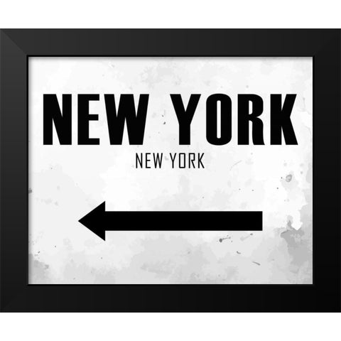 New York Arrow Black Modern Wood Framed Art Print by Allen, Kimberly