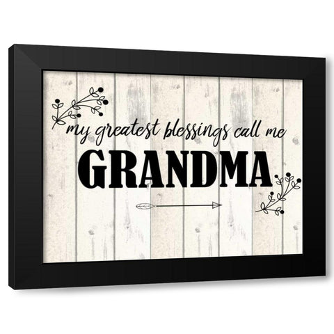 Call Me Grandma Black Modern Wood Framed Art Print with Double Matting by Allen, Kimberly